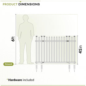 Zippity Outdoor Gate Kit dog-eared picket caps add traditional charm