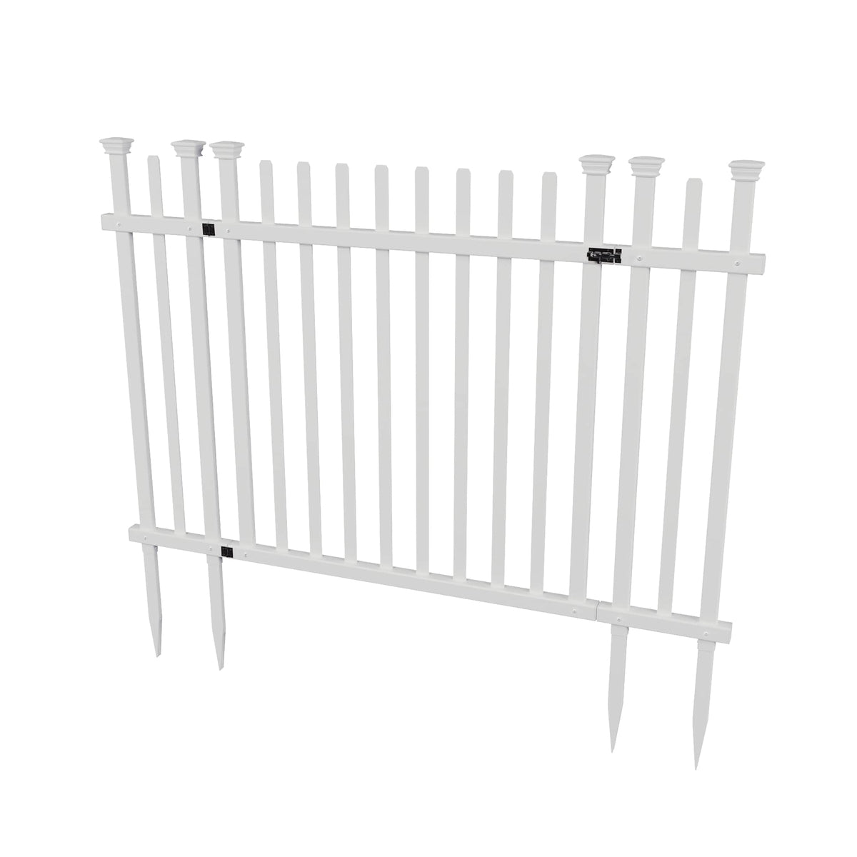 Zippity Outdoor Gate Kit no-dig install demonstrated with stake-in-ground setup