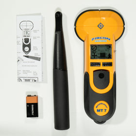 Zircon MT7 locates nails and hidden metal under drywall for safer drilling.