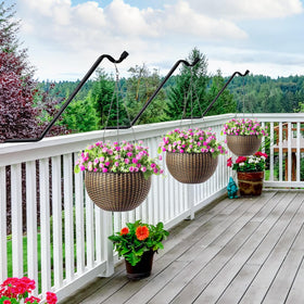 Ziroland deck hook rail hanger with adjustable hook for railing sizes.