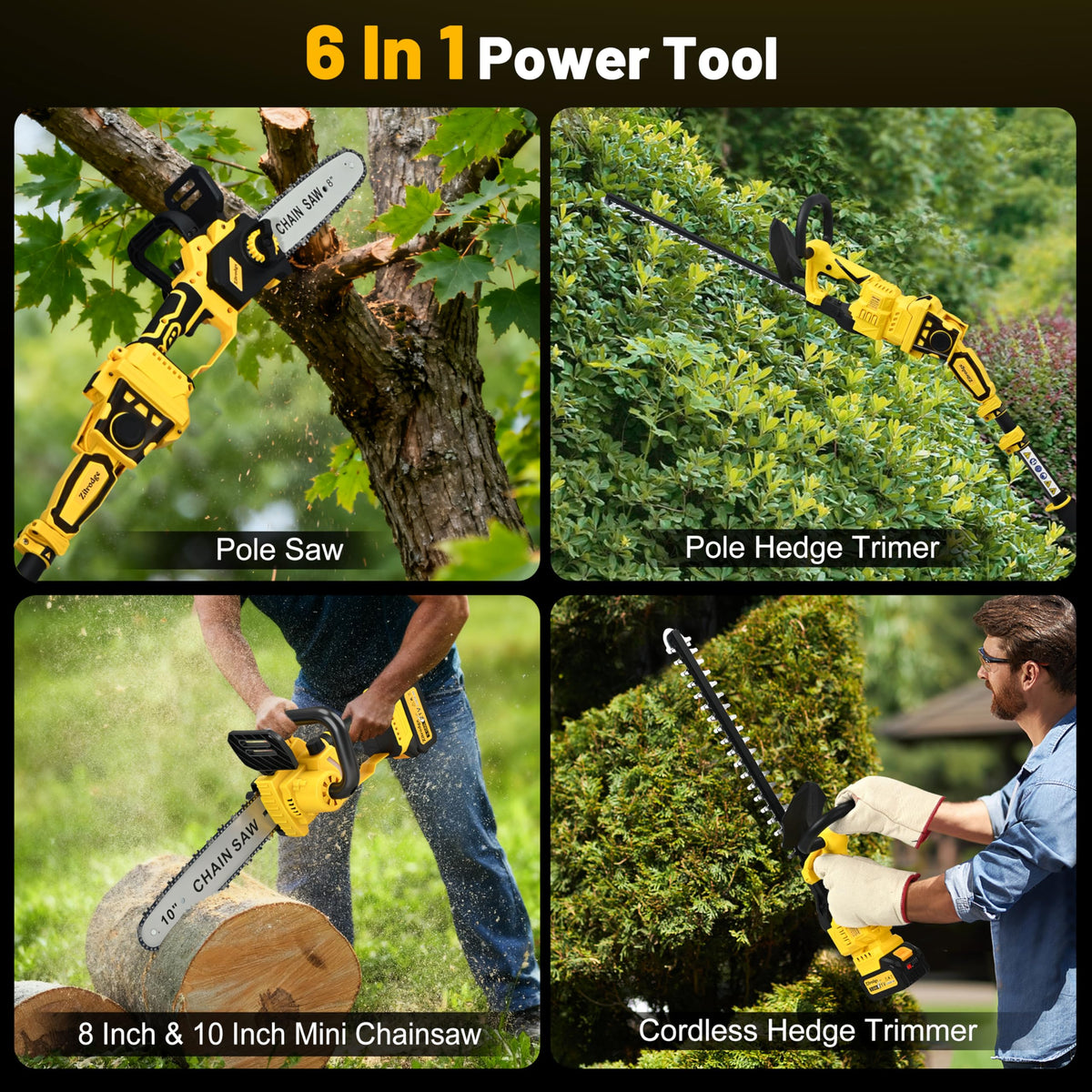 Extendable Zitrodge pole reaching up to 15 feet for tall branches