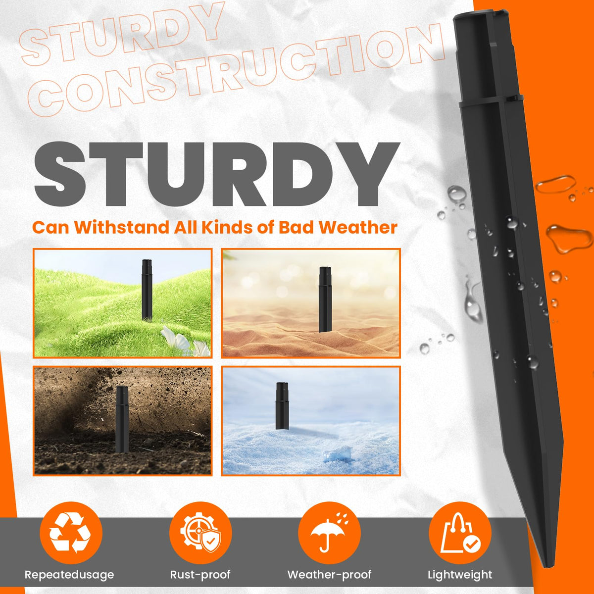 ZIUZI outdoor event lighting with stakes for parties