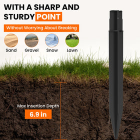 ZIUZI weatherproof and rust-proof stakes endure year-round use