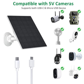 Zivif 10400mAh built-in battery stores energy for longer camera uptime.