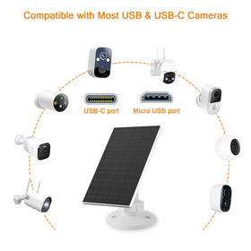 Zivif 2W mono-crystalline solar panel for steady outdoor charging of cameras.