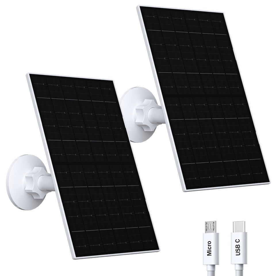 Zivif 7W solar panel front view for Eufy camera, outdoor-ready.