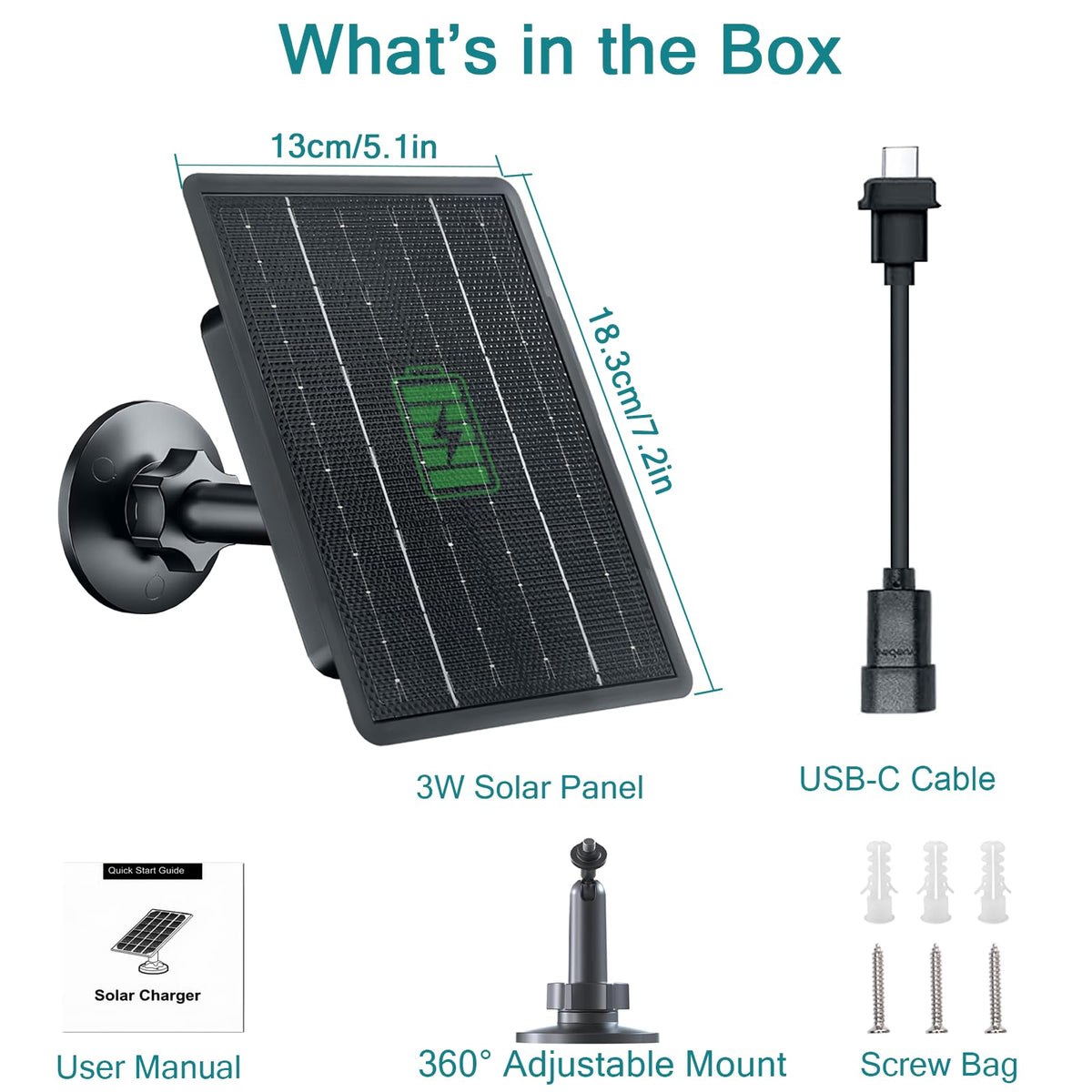 Zivif IP66 waterproof solar panel for Blink Outdoor cameras with rugged protection