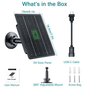 Zivif IP66 waterproof solar panel for Blink Outdoor cameras with rugged protection