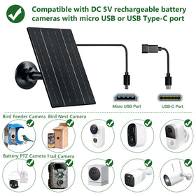 Zivif panel with USB-C and Micro USB ports for versatile 5V camera compatibility