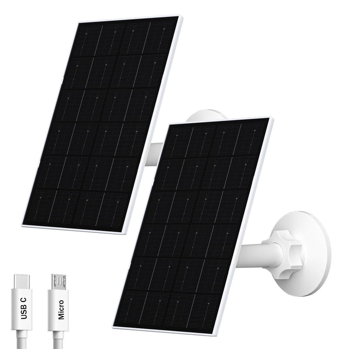 Zivif USB solar panel 4W mounted on wall powers outdoor camera