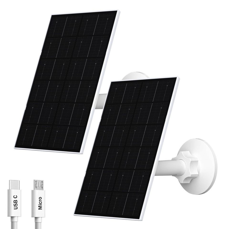 Zivif USB solar panel 4W mounted on wall powers outdoor camera
