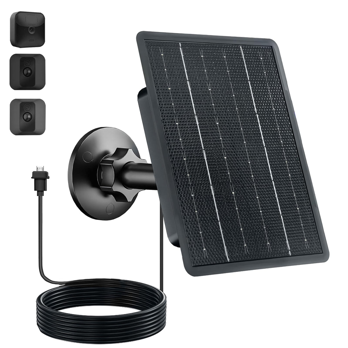 Zivif USB solar panel mounted on wall for Blink cameras, easy setup.