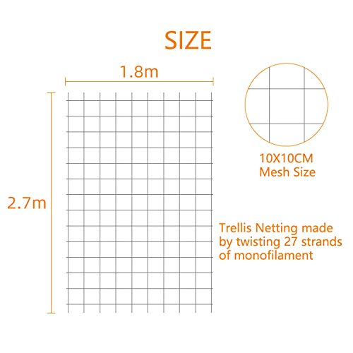 Zivisk heavy-duty garden netting close-up showing 4-inch mesh strength.