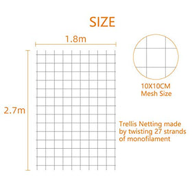 Zivisk heavy-duty garden netting close-up showing 4-inch mesh strength.