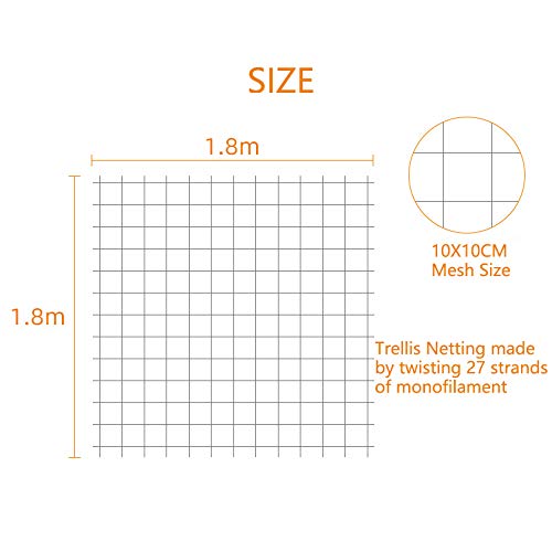 Zivisk heavy-duty nylon garden netting withstands sun and rain for durable outdoor use.