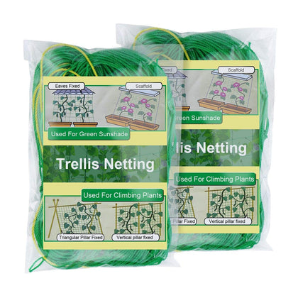 Zivisk pack of 2 cucumber-tomato trellis netting for organized vine training.