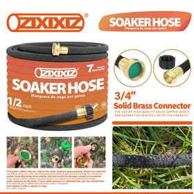 UV-coated surface on Zixixiz soaker hose resists sun damage for longevity