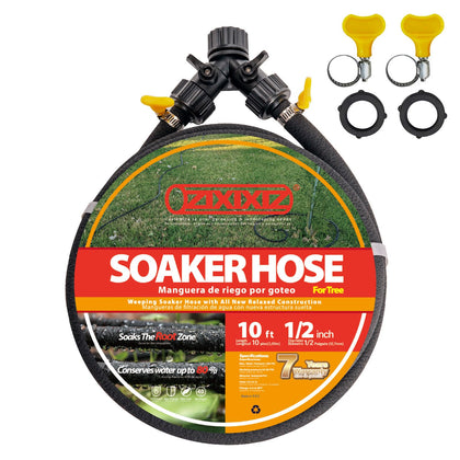 Zixixiz Soaker Hose 10ft tree wrap around trunk for efficient root watering.
