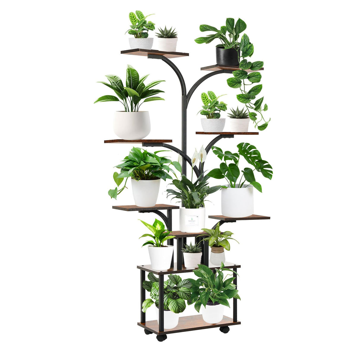 The ZIXNEXKOO wheeled rack moves easily for repositioning.
