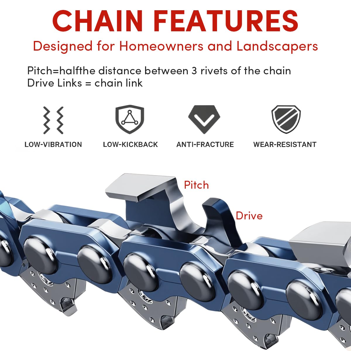 ZIYIZE S40 3/8 inch LP chain for precise, smooth cuts