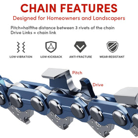 ZIYIZE S40 3/8 inch LP chain for precise, smooth cuts