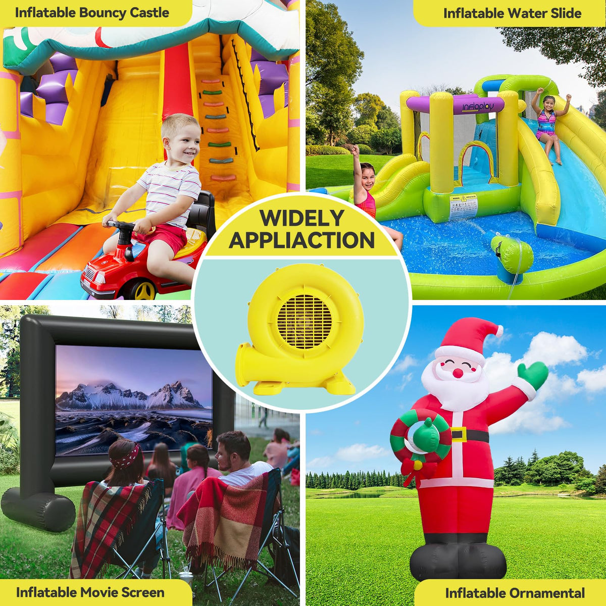 Ziziella Bounce House Blower heat dissipation design helps cool during long use
