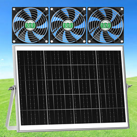 ZIZIWIN solar chicken coop fan exterior view improves outdoor air circulation