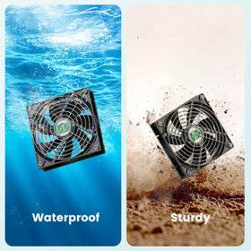ZIZIWIN IP67 waterproof design withstands rain for outdoor cooling.
