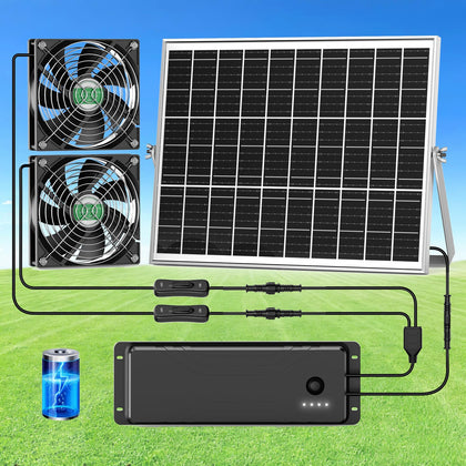 ZIZIWIN solar panel setup boosts greenhouse airflow for efficient daytime ventilation.