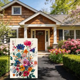 ZJWZSLI switchable-design garden flag for easy seasonal updates