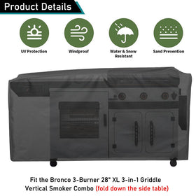 ZJYWSCH griddle cover with Velcro straps for secure fit during wind