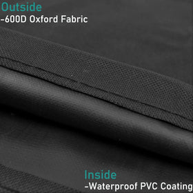 ZJYWSCH 600D polyester waterproof cover guards against rain and snow.