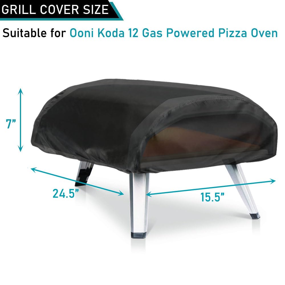 ZJYWSCH 600D waterproof coating shields Ooni Koda 12 from snow and moisture