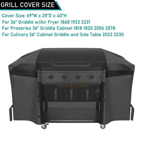 ZJYWSCH weatherproof 36-inch griddle cover safeguards your outdoor grill in any season