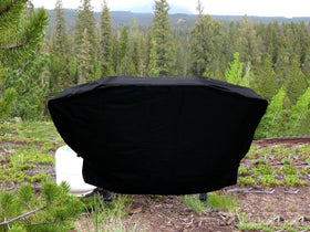 ZJYWSCH Weber Slate 28-inch cover in rain-friendly setup keeps dry grilling area.
