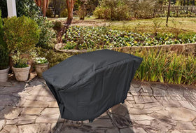ZJYWSCH Weber Slate 28-inch cover closeup reveals the waterproof PVC coating.