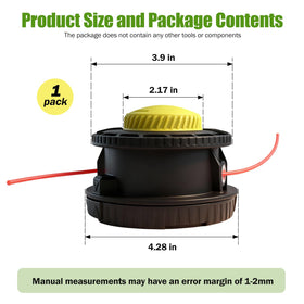 ZJZZJZ Ryobi-compatible trimmer head for straight shafts in action