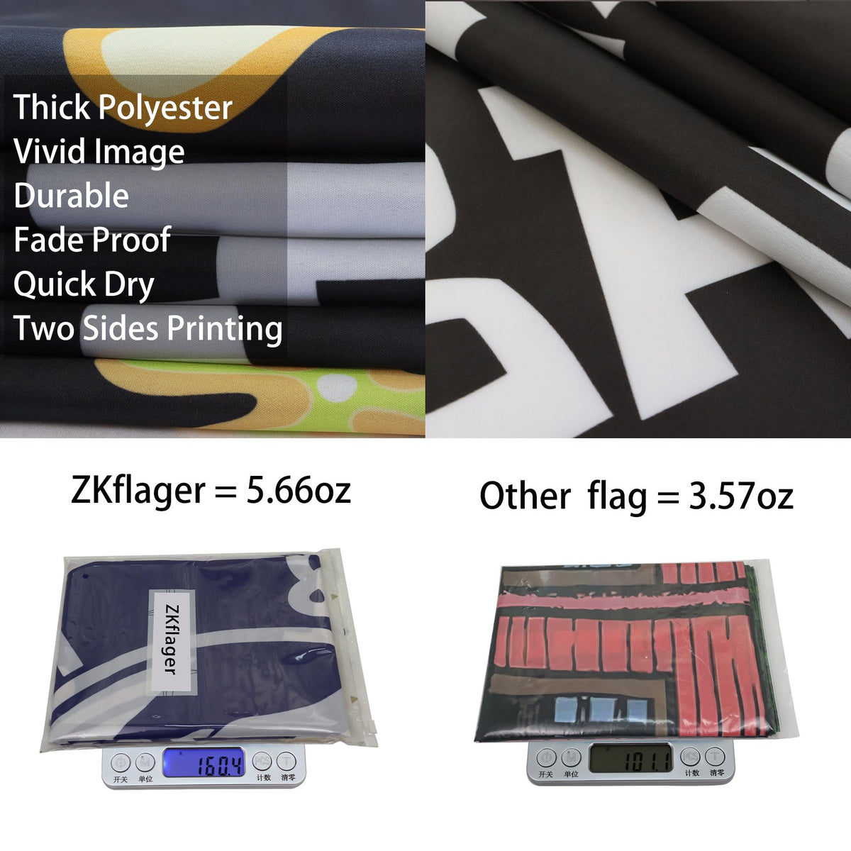 ZKflager quick-drying, fade-proof flag for outdoor use