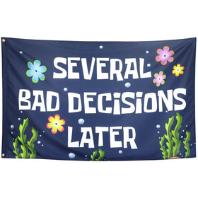 ZKflager Several Bad Decisions Later flag 3x5ft for bold dorm room decor.
