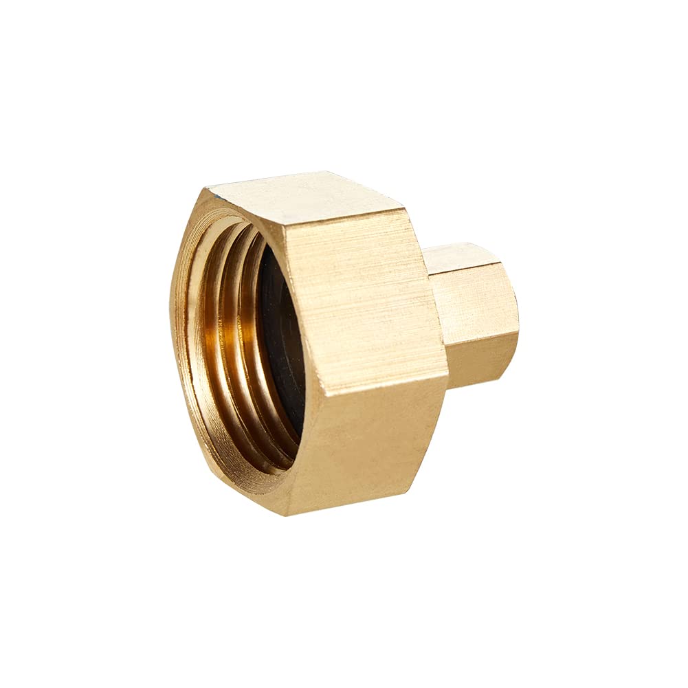 ZKZX 3/4 GHT female to 1/4 OD compression brass adapter in-pack