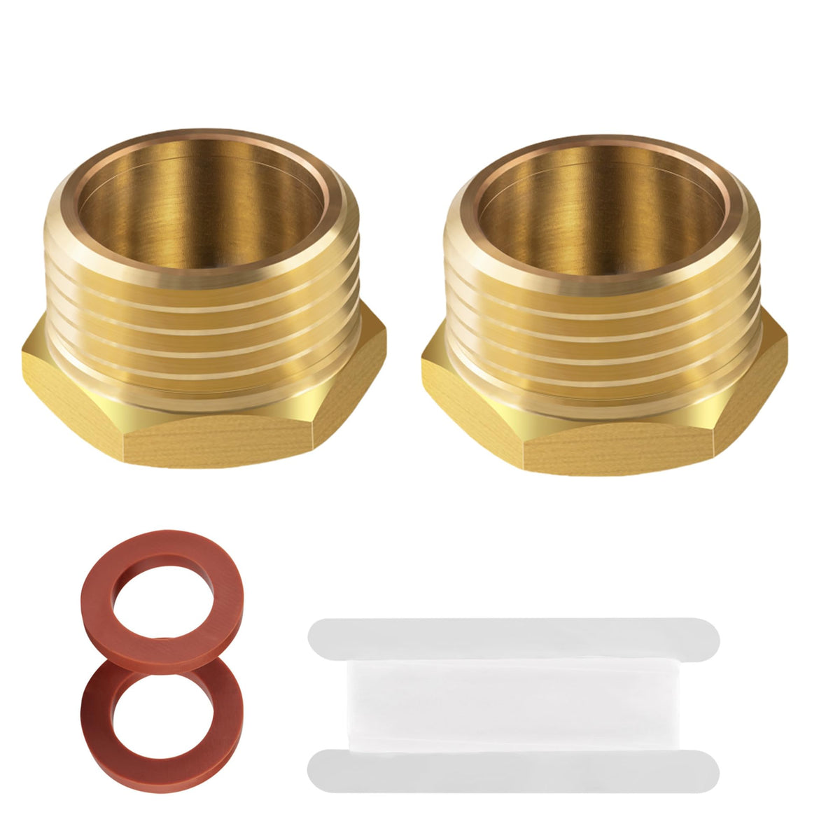 ZKZX brass 3/4 GHT end cap front view shows sturdy, leak-resistant design