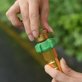 ZKZX brass end cap for no-tools installation on standard hoses