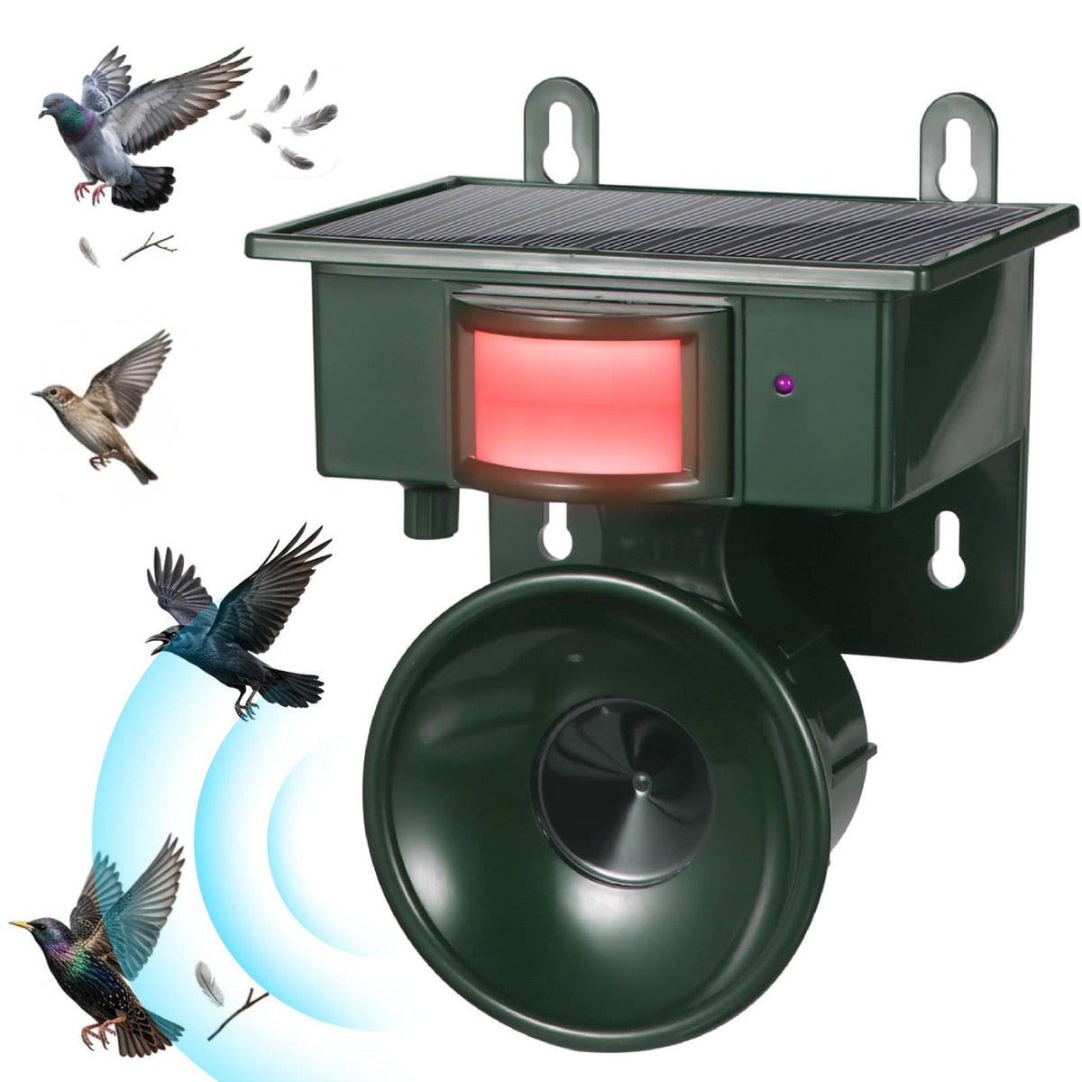 ZLieatmp 2026 solar deterrent front view protects siding