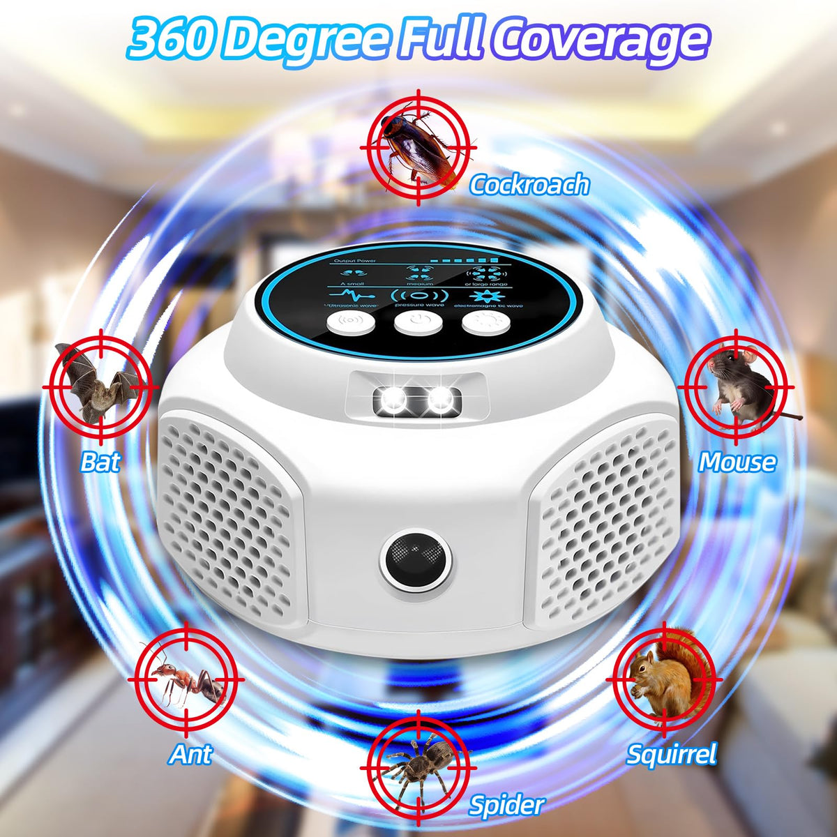 ZLieatmp 4-modes control dial with LED indicator for flexible pest management.