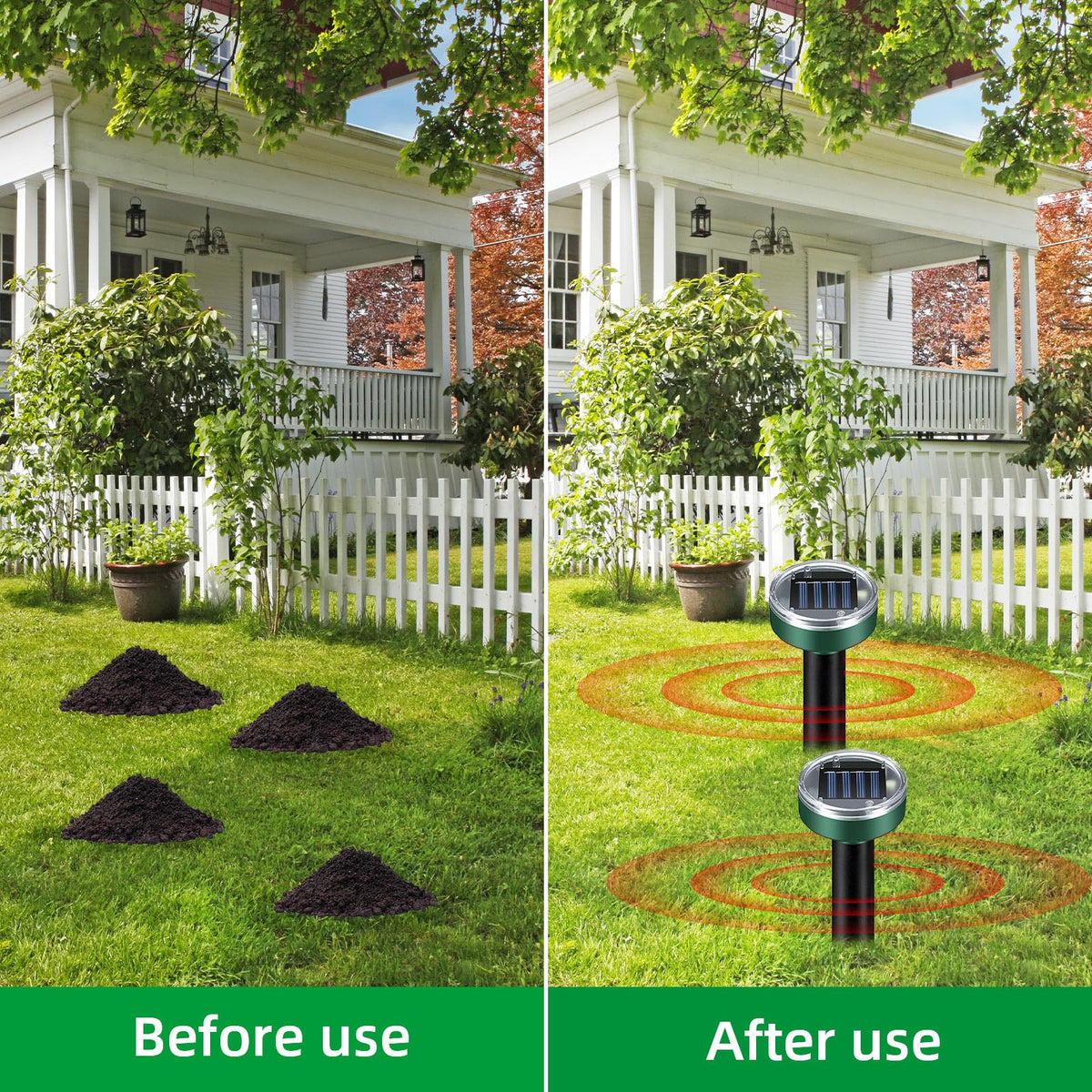 ZLieatmp 8-pack set provides broad coverage for larger yards and multiple beds.