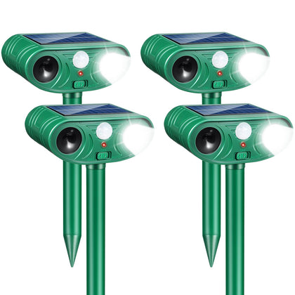 ZLieatmp Cat Deterrent Outdoor Sonic Fortress front view helps deter roaming cats in your garden.