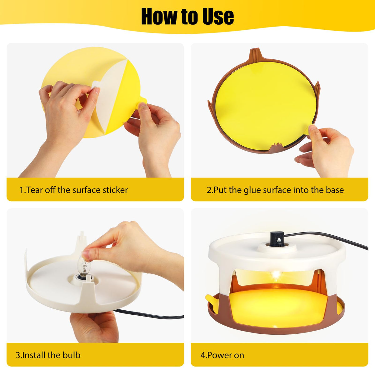 ZLieatmp compact flea lamp design blends with home decor while trapping fleas effectively.
