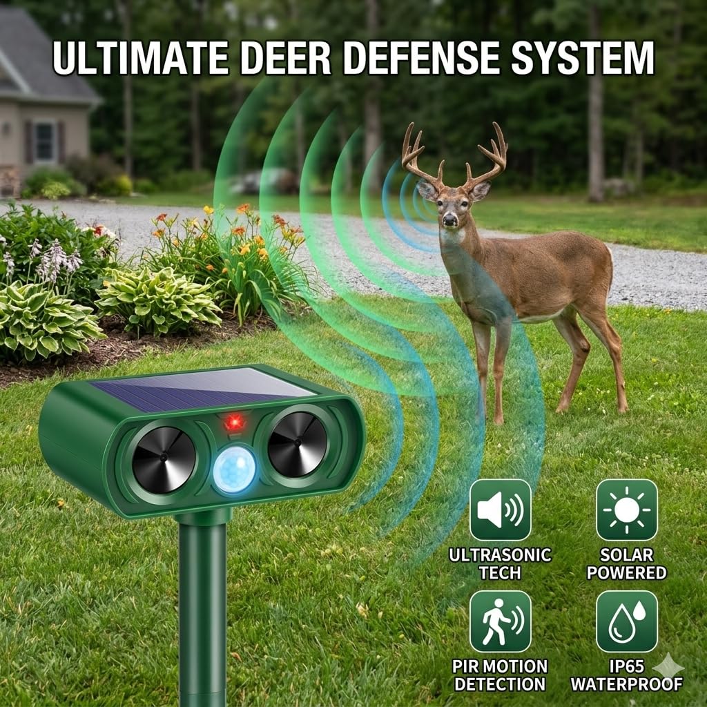ZLieatmp Deer deterrent perimeter installation clarifies boundary lines to keep deer away