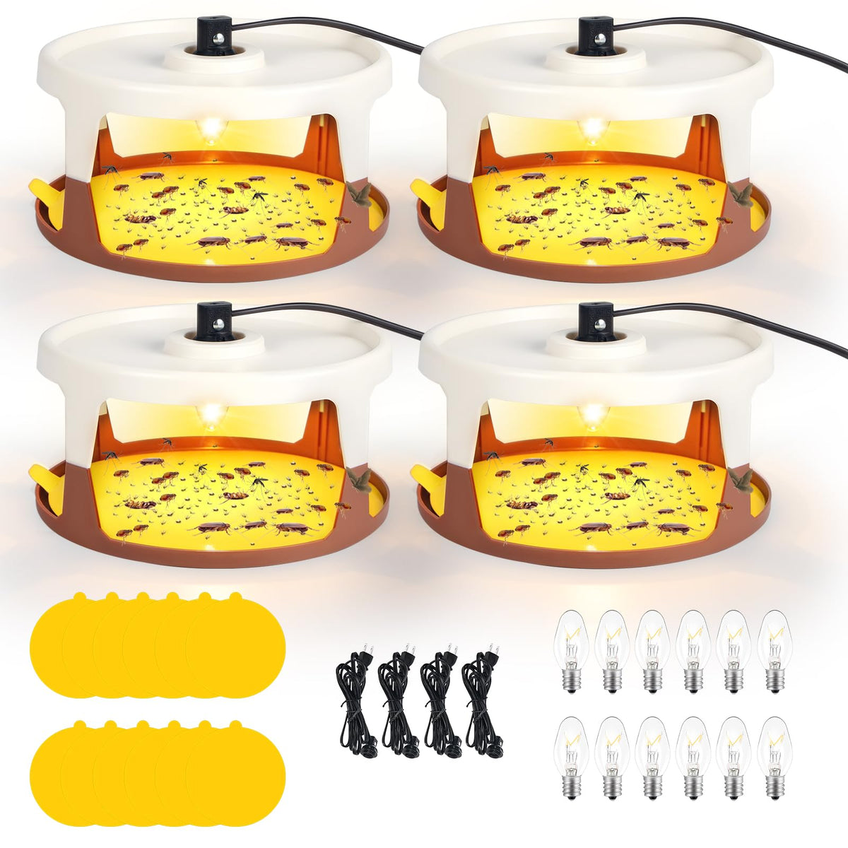 ZLieatmp Indoor Flea Traps Kit helps homeowners control fleas with a complete setup.