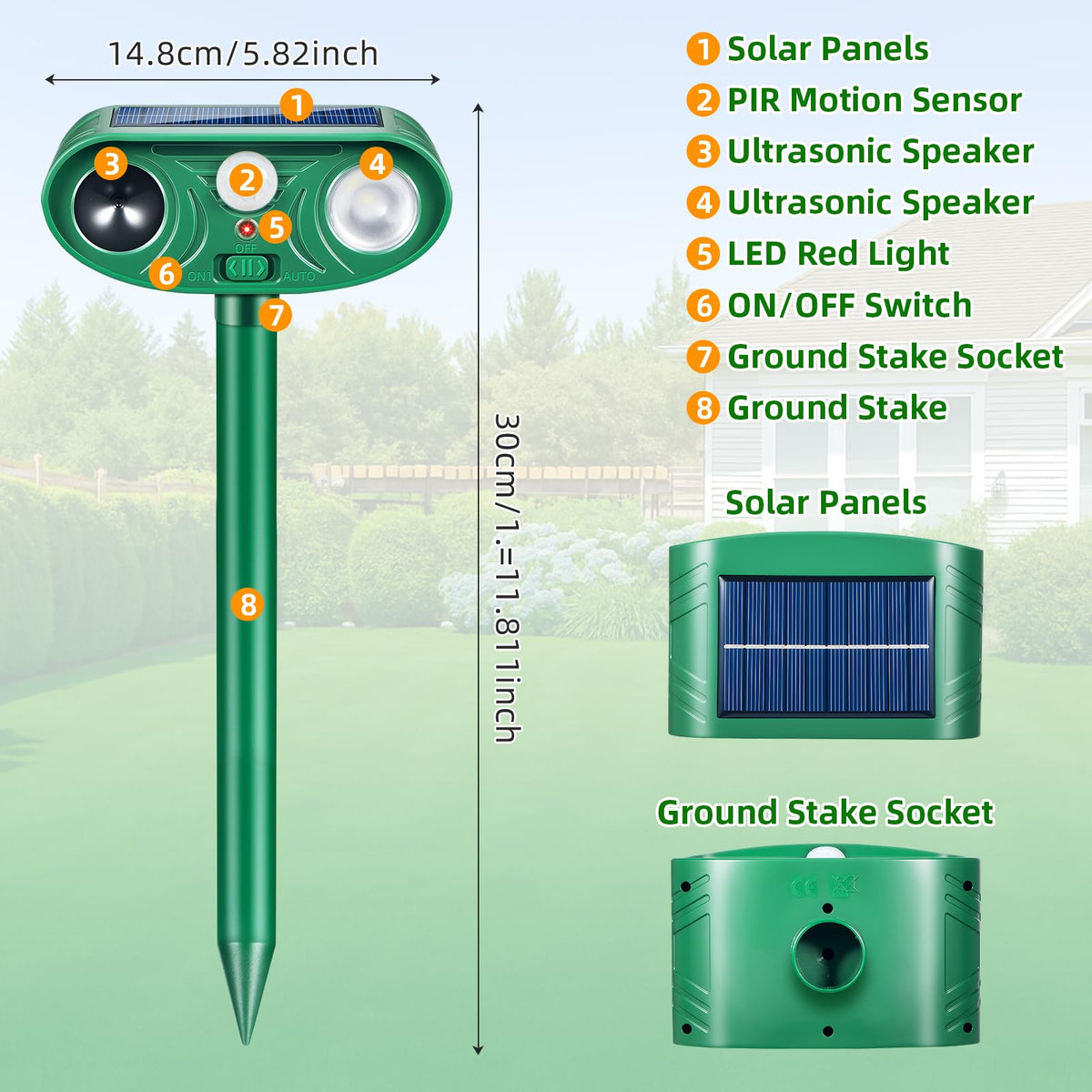 ZLieatmp installation-stake enables quick, secure mounting into soil